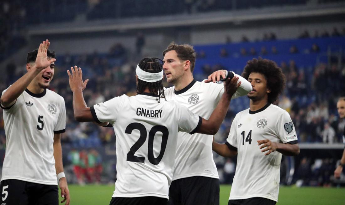 Die DFB-Stars bejubeln einen Treffer aus dem Hinspiel vor wenigen Wochen.