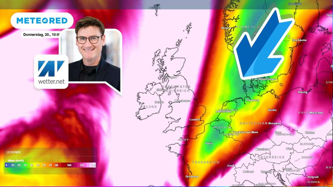 Die Lage des Jetstream Mitte November.