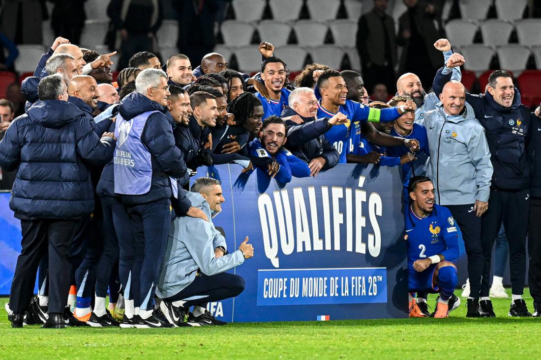 Frankreichs Nationalmannschaft jubelt.