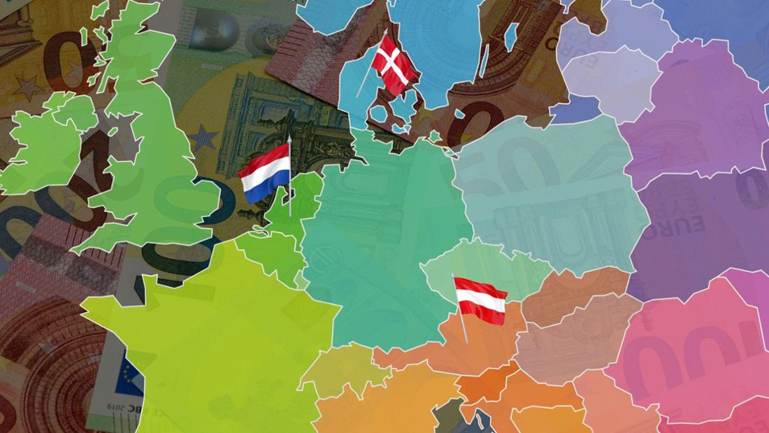 Europa Rente Geld Niederlande, Dänemark, Österreich