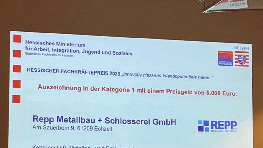 Bei der Preisverleihung in Wiesbaden.