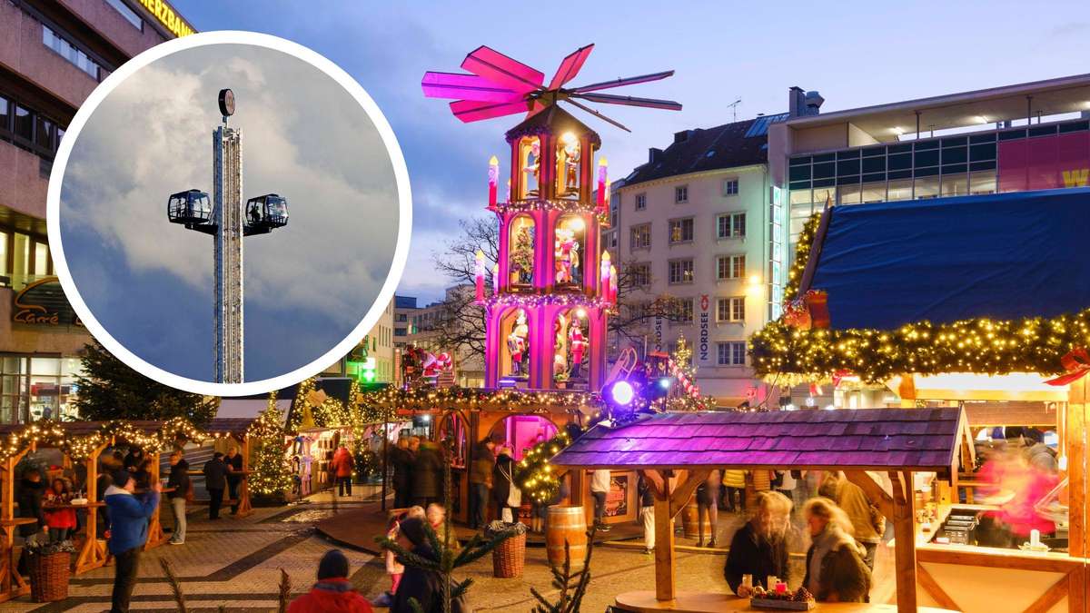 Neuheit auf Weihnachtsmarkt in NRW: Panorama-Turm bietet besonderen Blick