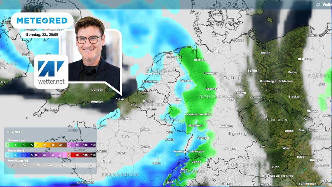 Die Wetterlage am Sonntag (23. November). 