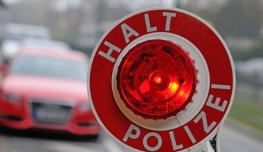 Golf-Fahrer flüchtet mit Messern und Schlagstock im Auto vor Polizei