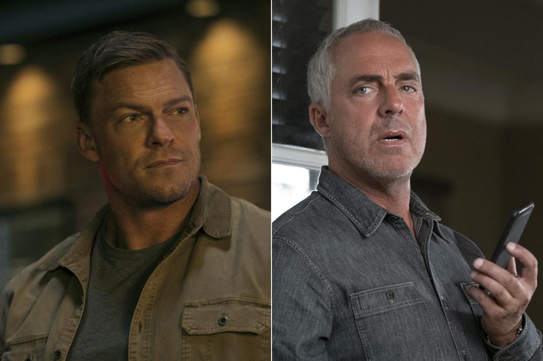 Jack Reacher (Alan Ritchson) und Harry Bosch (Titus Welliver)