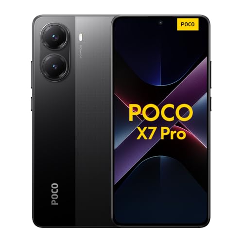 XIAOMI Poco X7 Pro Smartphone, 12+512GB, Schwarz, 50MP Hauptkamera mit OIS, 6000mAh (typ.) Akku mit 90W HyperCharge, IP68, KI-Funktionen