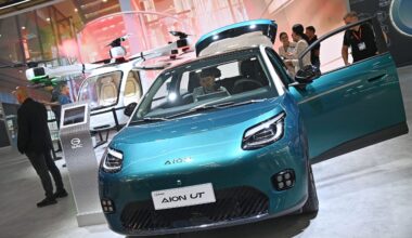 Ein Aion UT auf der IAA Mobility 2025 in München.