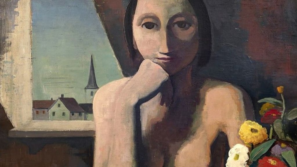 Karl Hofer: Mädchen in der Dachkammer (Ausschnitt), 1935, Öl auf Leinwand, Sammlung Arthouse 
