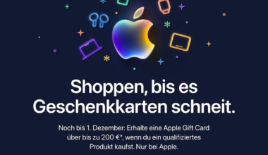 Apple am Black Friday: Bis zu 200 Euro Geschenkkarte gratis