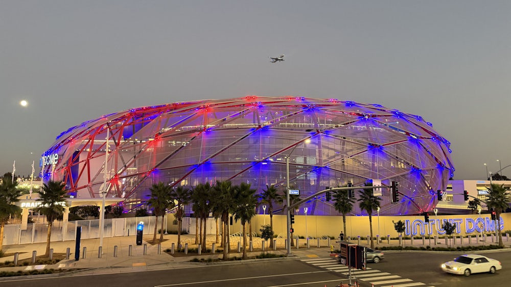 Der Intuit Dome in Inglewood/USA.