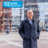 Dortmund City: erster Arbeitstag vom neuen Oberbürgermeister Alexander Kalouti im Rathaus und seinem neuen Büro mit Blick auf den Friedensplatz.