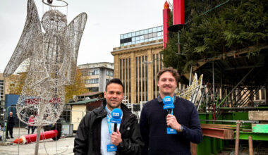 Engel schwebt auf Weihnachtsbaum Dortmund: Live vom Hansaplatz