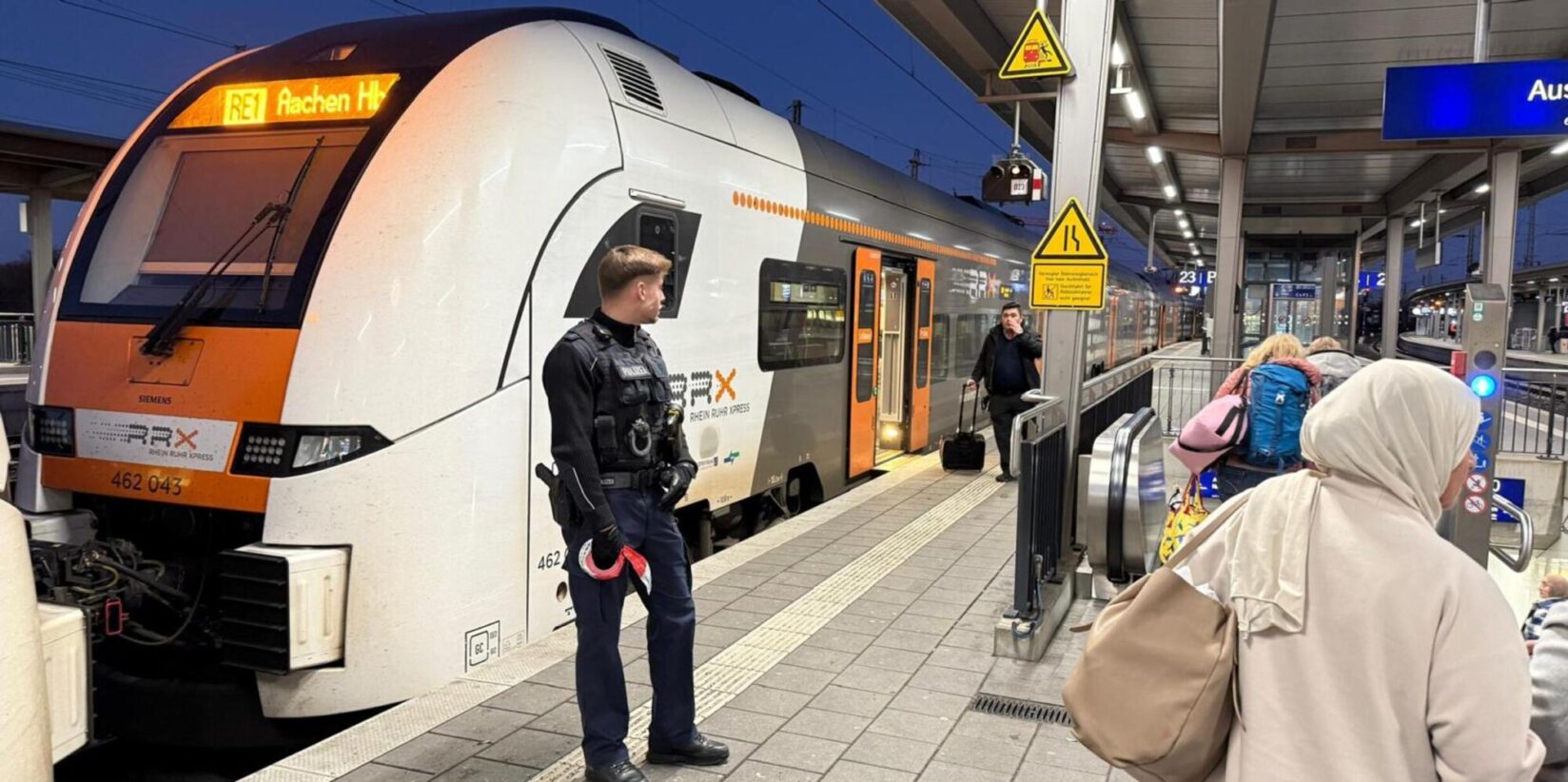 RE 1 am Hauptbahnhof geräumt