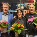 Ein Mann, eine Frau und eine non-binäre Person bilden die Bürgermeisterschaft in der Innenstadt-Nord: Thomas Oppermann (SPD), Hannah Rosenbaum (Grüne) und Bert Rozowski (Linke).
