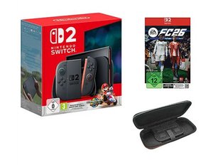 Nintendo Switch 2 mit Mario Kart World + EA SPORTS FC 26 & Hülle