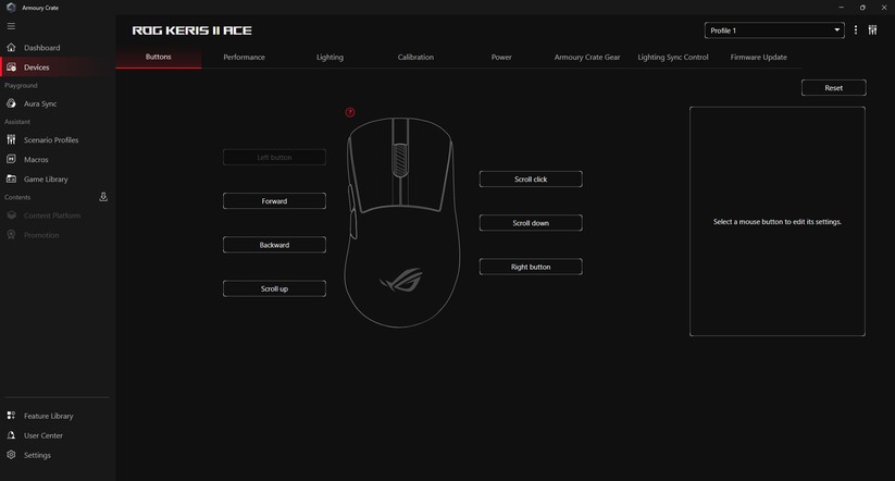 Asus ROG Keris II Ace - Bilder App 