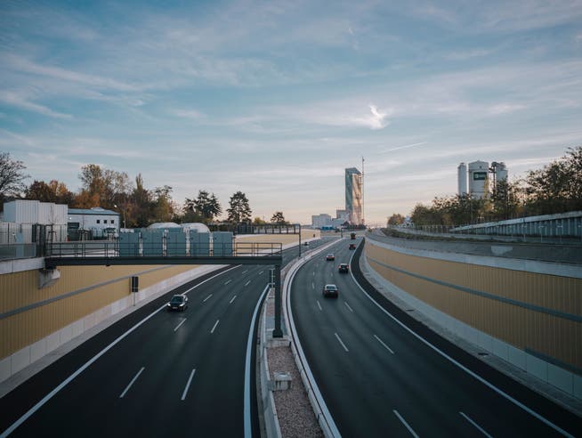 Der neu eröffnete Abschnitt der A 100 in Berlin-Treptow.
