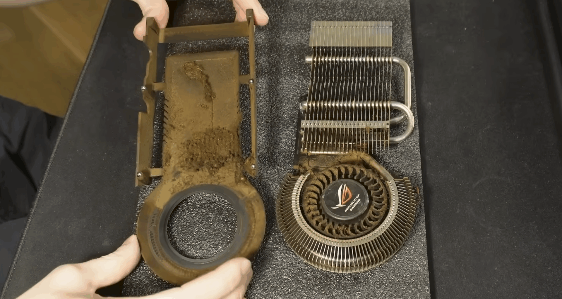 So sieht eine Raucher-GPU von innen aus