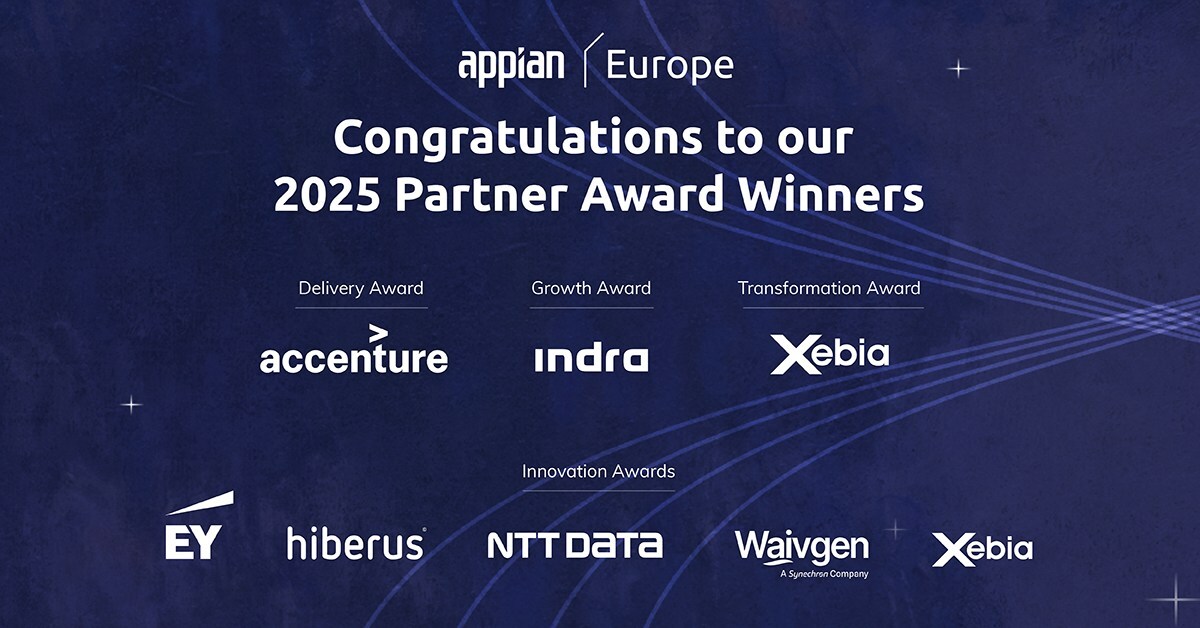 Appian gibt Gewinner der Partner Awards 2025 auf der Appian Europe bekannt