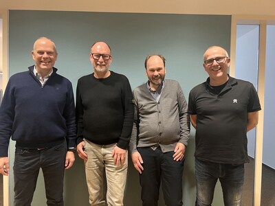 From left to right: Nick Barnett, Dirk Thiede, Niels Linnermann and Ian Savage