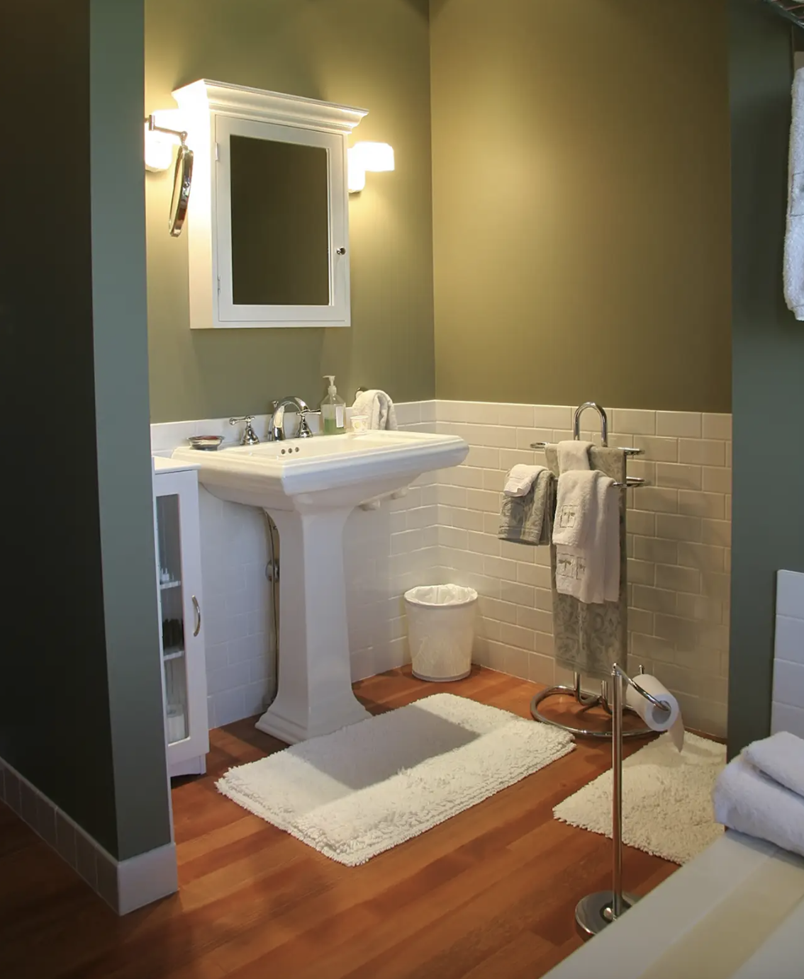 Badematten eignen sich nicht für einen luxuriösen Look.