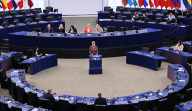 Bildbeschreibung: Das EU-Parlament von innen.