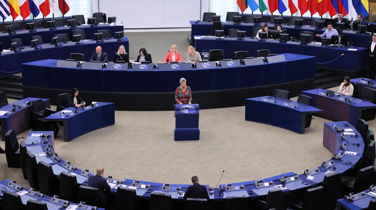 Bildbeschreibung: Das EU-Parlament von innen.