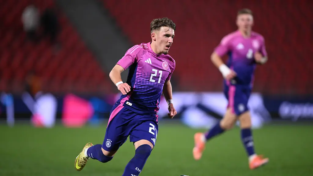 European-Under-21-Championship-2027-qualifying-round-Georgia-0-2-Germany-Lennart-Karl-21-of-Germany-Under-21-November-18-2025-Mikheil-Meskhi-stadium-Tbilisi-Georgia-Copyright-xx-European-Under-21-Championship-2027-qualifying-round-Georgia-0-2-Germany-24