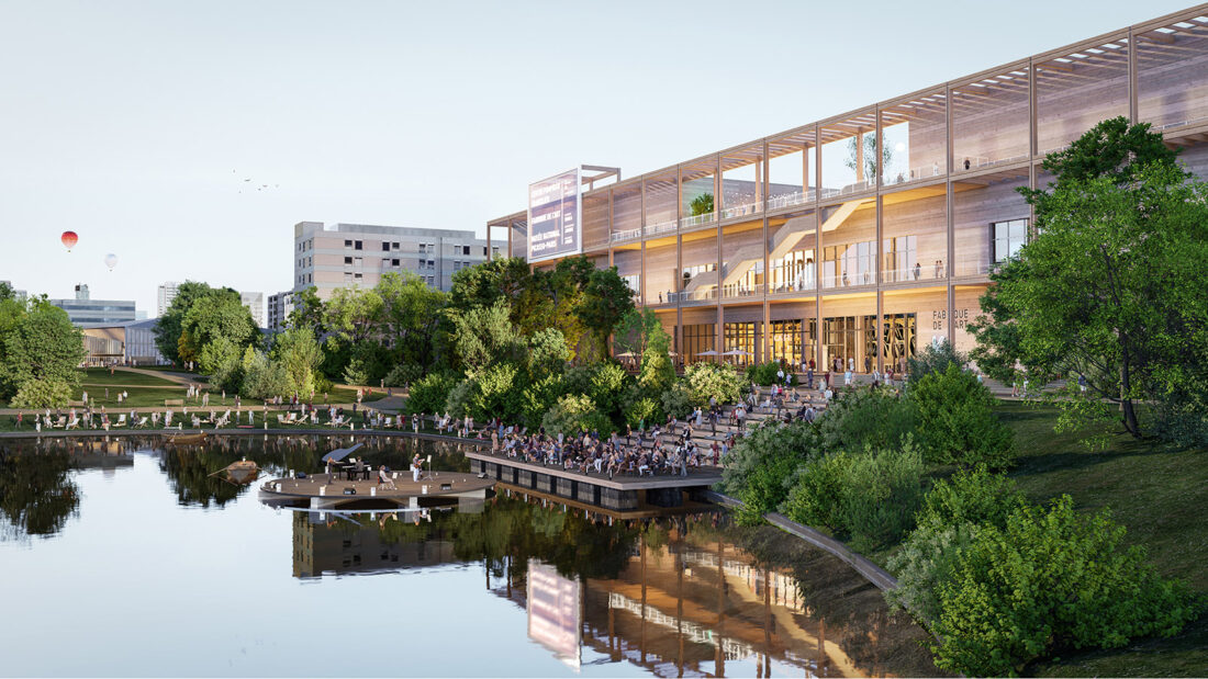 Der Blick auf die Seeseite des neuen Kunstzentrums von Massy. Copyright: PCA-STREAM