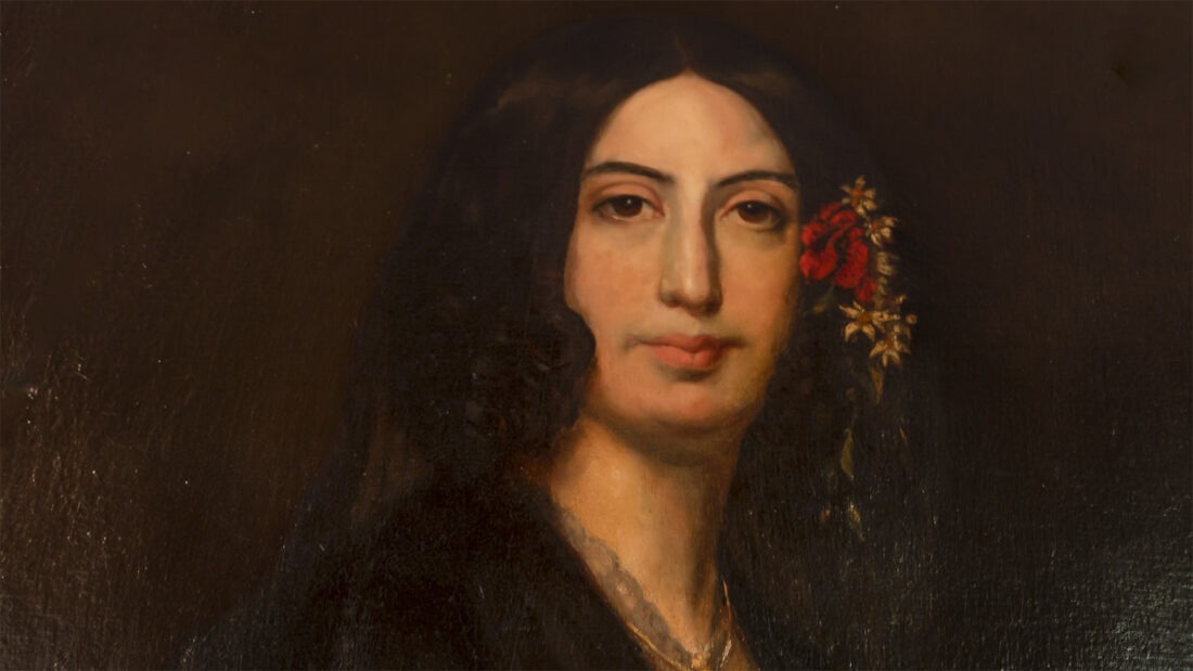 George Sand, in Öl festgehalten von Auguste Charpentier. Foto: Hilke Maunder