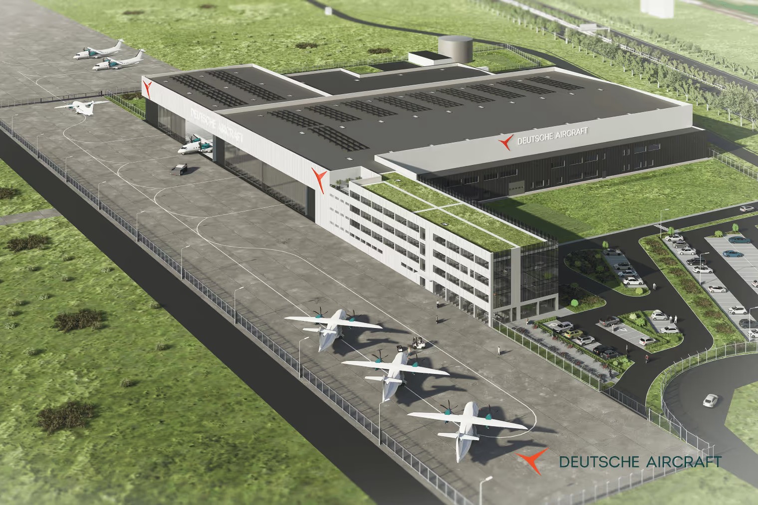 Geplante Final Assembly Line (FAL) Leipzig, Grafik Deutsche Aircraft