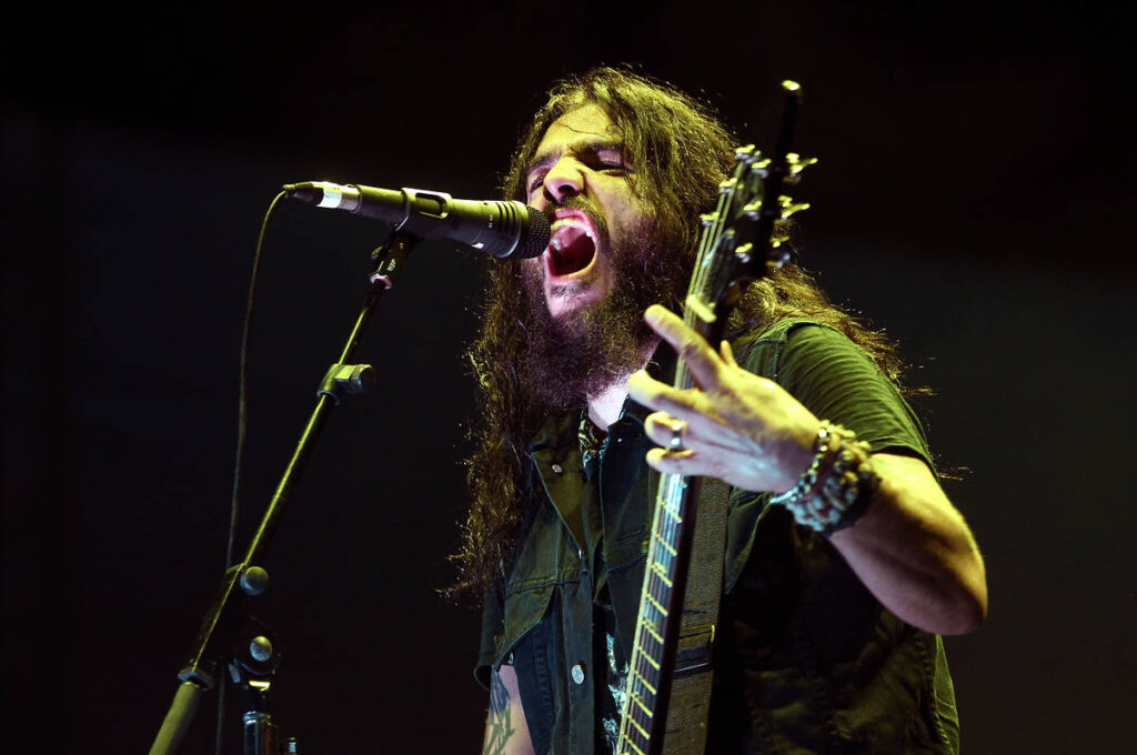Robb Flynn von Machine Head bei einem Live-Auftritt mit der Band im Jahr 2012 in Sydney, Australien