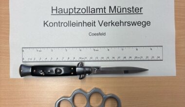 HZA-MS: Mit verbotenen Waffen nach Deutschland Zoll wird auf A43 fündig bei ...