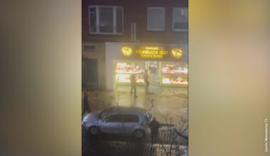 Tumultartige Szenen vor Geschäft: Handyvideo zeigt Juwelier-Räuber bei Flucht in Kiel