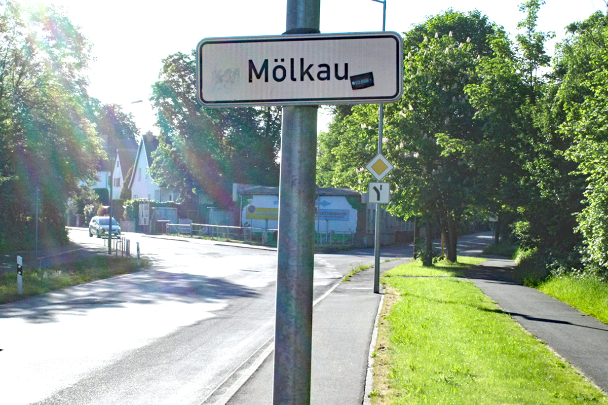 Ortseingang Mölkau. Foto: Ralf Julke