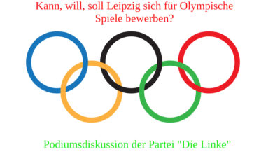 Olympische Ringe, Schriftzüge.