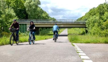 Radfahrer auf Erkundungstour: Die geplante Themenroute soll künftig das gesamte Braunkohlerevier verbinden.