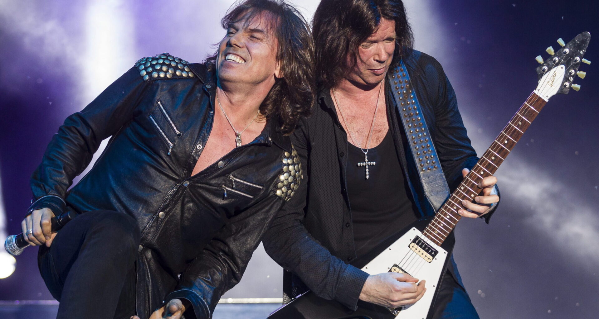 Sänger Joey Tempest und Gitarrist John Norum von Europe.