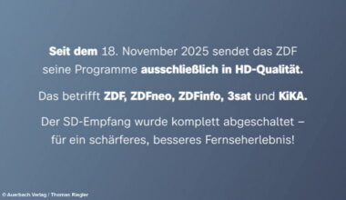 ZDF SD abgeschaltet – Was geschieht jetzt mit dem Transponder?