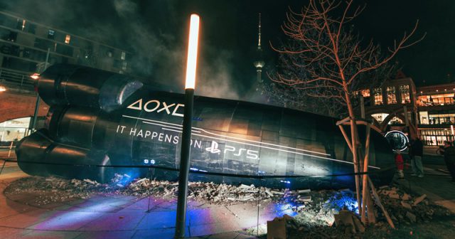 Die 'Absturzstelle' des PS5-Raumschiffs befindet sich am Berliner Ravelinplatz (Foto: Sony Interactive)