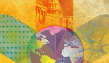 Symbolbild USA mit Weltkarte