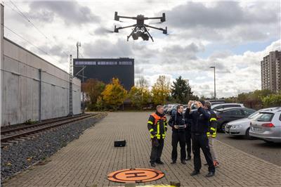 Einsatzdrohnen erleichtern Brandbekämpfung in Frankfurt