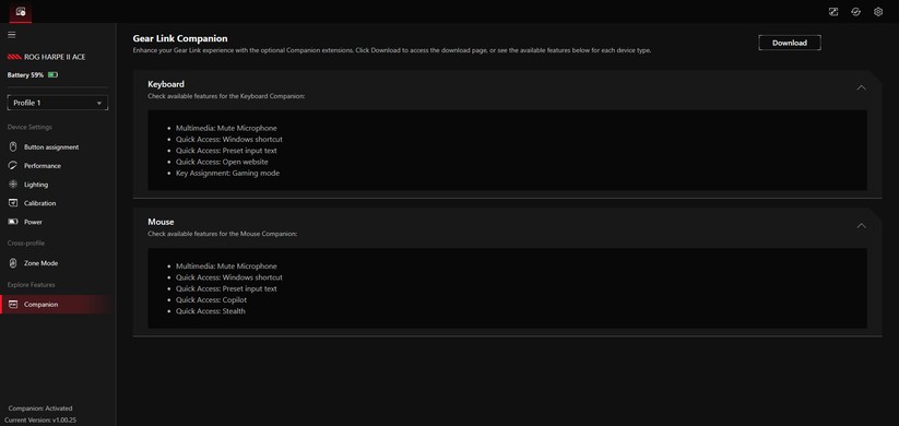 Asus Rog Harpe II Ace - Bilder App 