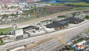 Diese Visualisierung präsentierte die Stadt zuletzt als mögliche Entwicklung des RAW-Geländes hinter dem Hauptbahnhof. Auf dem Areal könnte auch die Deutsche Bahn ein Gebäude beziehen.