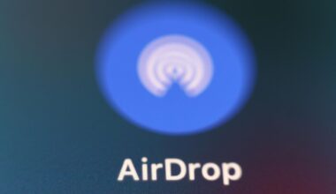Das Logo von Airdrop auf einem iPhone
