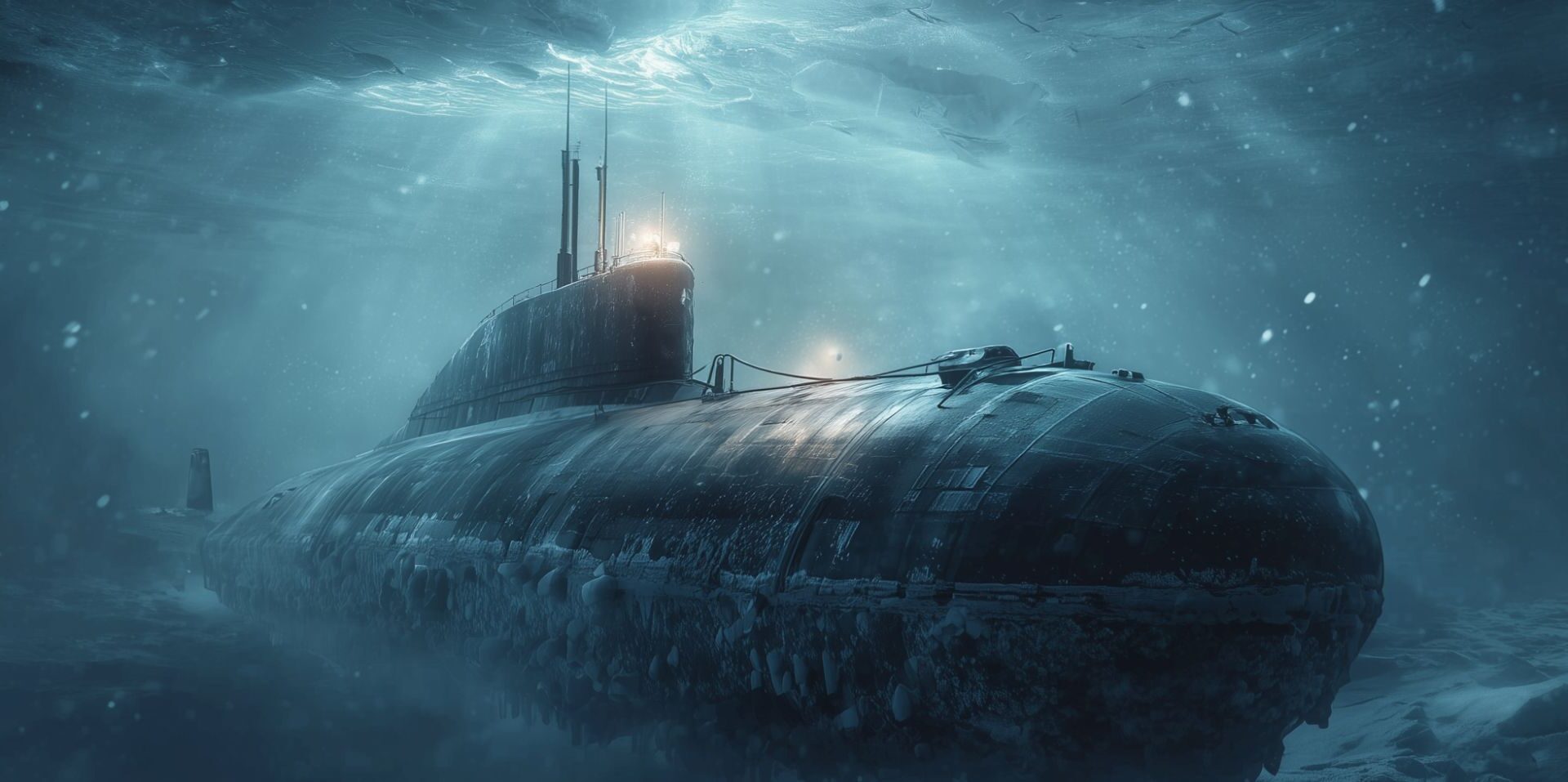 Uboot in der Arktis (KI-generiertes Bild).