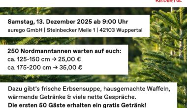 aurego verkauft Weihnachtsbäume für Kindertal