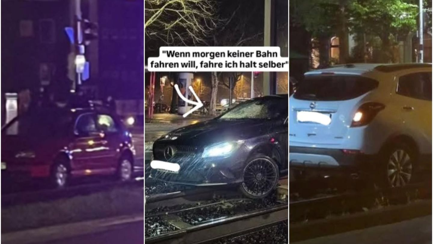 Autos auf Schienengleisen in Hannover (Montage): Im Internet längst ein Dauerthema. Autos auf Schienengleisen in Hannover (Montage): Im Internet längst ein Dauerthema.