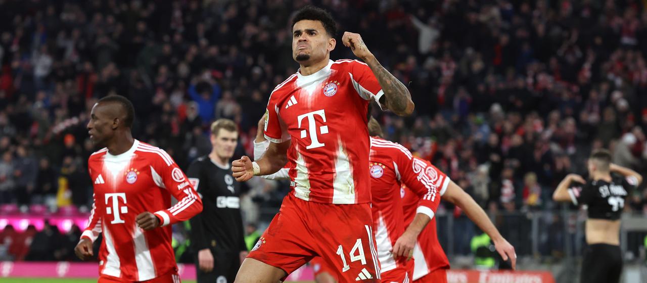 Andreas Hountondji trifft ins kurze Eck zur überraschenden Gäste-Führung (6.) | Getty Images/Alexander Hassenstein Andreas Hountondji trifft ins kurze Eck zur überraschenden Gäste-Führung (6.)