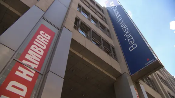 Das Bezirksamt in Hamburg Mitte.